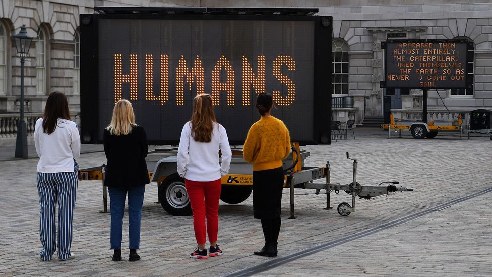 An installation by Justin Brice Guariglia, just one of the artists who is creating work that concerns climate change (Credit: EPA)