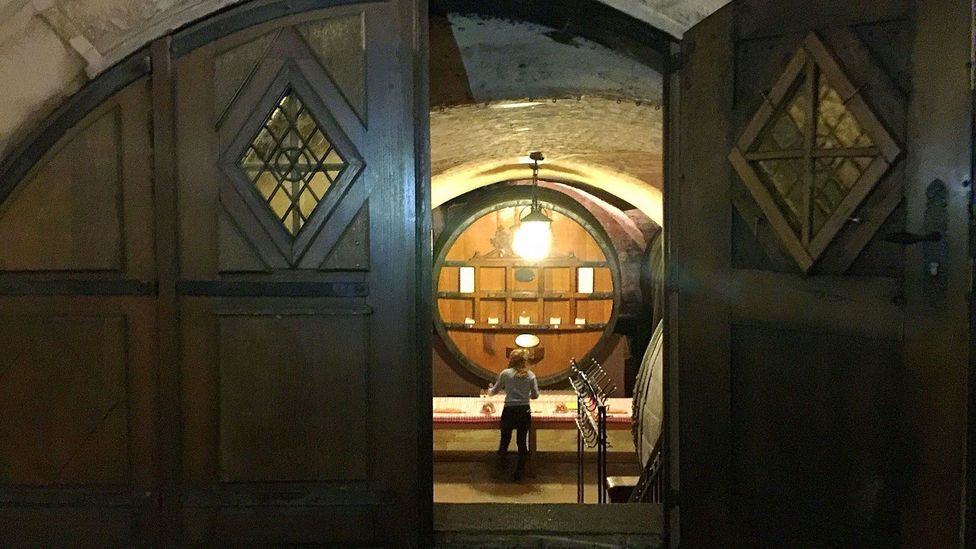 The Cave Historique des Hospices de Strasbourg made and stored wines used for treating ailments in the Hôpital civil (Credit: Melissa Banigan) The Cave Historique des Hospices de Strasbourg made and stored wines used for treating ailments in the Hôpital civil (Credit: Melissa Banigan)