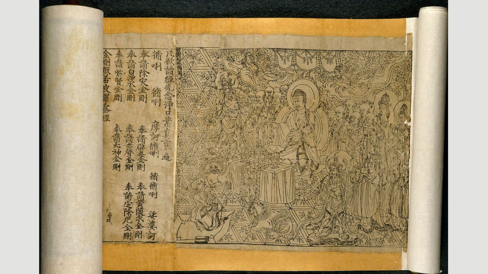 The Diamond Sutra is the world’s earliest complete survival of a dated printed book (Credit: British Library Board)