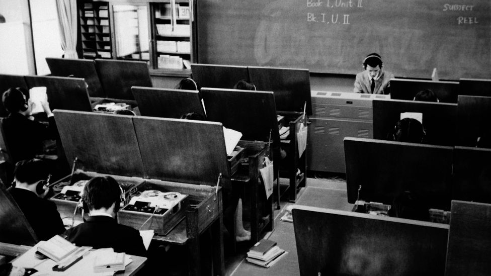 Language labs became a popular method of intensively training language students in well-funded schools (Credit: Getty Images) Language labs became a popular method of intensively training language students in well-funded schools (Credit: Getty Images)