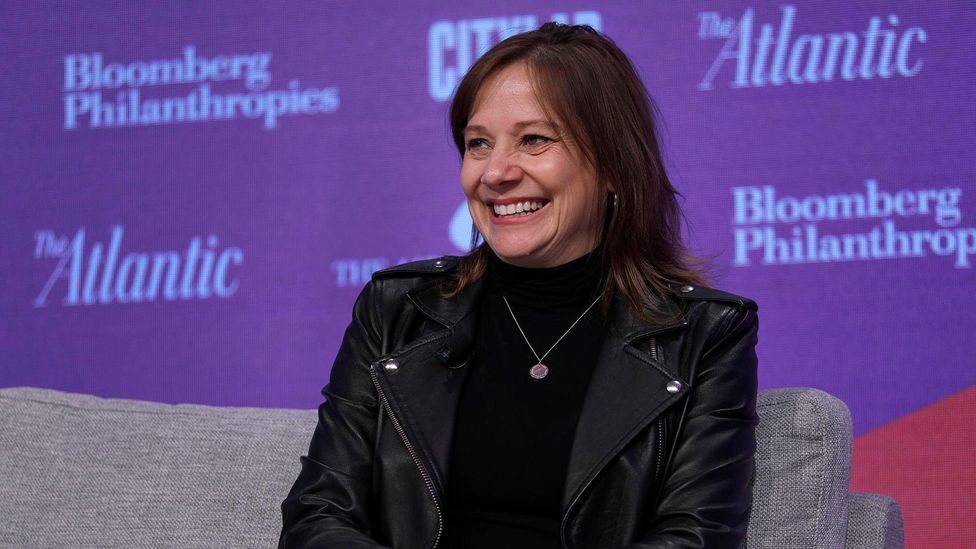 Like many CEOs, the General Motors head wears leather jackets, a one-time symbol of youth rebellion (Credit: Getty Images) Like many CEOs, the General Motors head wears leather jackets, a one-time symbol of youth rebellion (Credit: Getty Images)