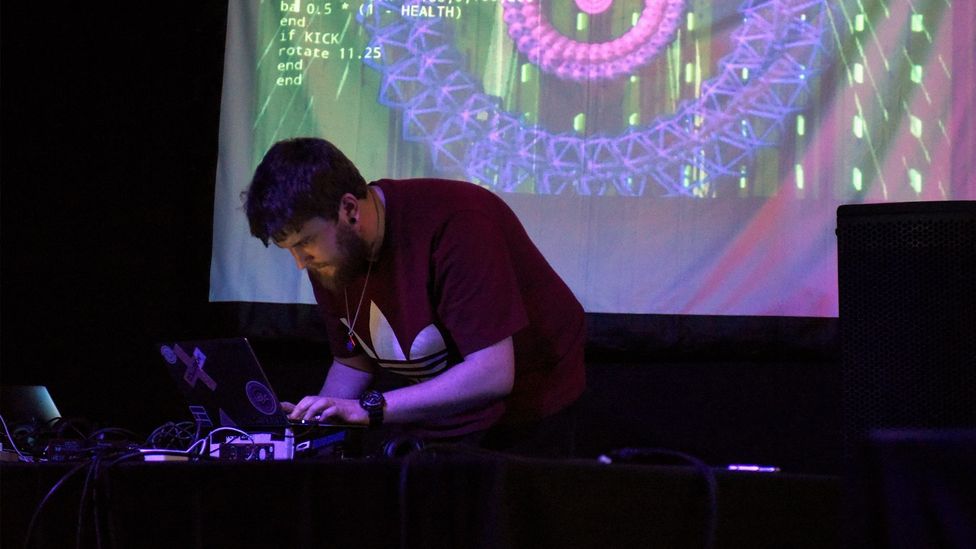 At algoraves – such as this one at the 2019 SXSW festival – DJs hack code live onstage (Credit: Getty Images for SXSW) At algoraves – such as this one at the 2019 SXSW festival – DJs hack code live onstage (Credit: Getty Images for SXSW)
