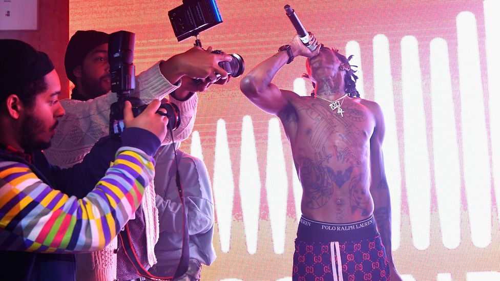 Platforms now feature millions of tracks by musicians, including Lil Wop, pictured performing for Soundcloud in 2017 (Credit: Getty Images) Platforms now feature millions of tracks by musicians, including Lil Wop, pictured performing for Soundcloud in 2017 (Credit: Getty Images)