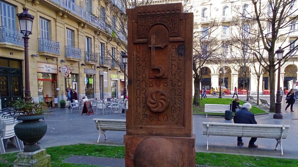 In San Sebastian, Spain, a khachkar symbolises close ties between the Basque and Armenian communities (Credit: Justin Calderón)