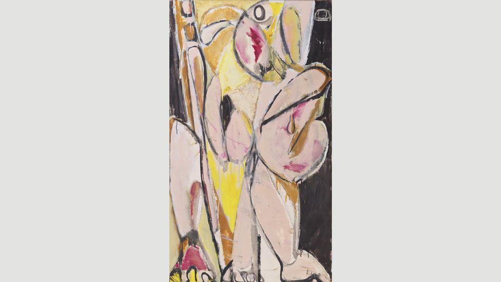 She began working on the eerily-titled Prophecy, in a new style, shortly before Pollock’s death (Credit: The Pollock-Krasner Foundation) She began working on the eerily-titled Prophecy, in a new style, shortly before Pollock’s death (Credit: The Pollock-Krasner Foundation)