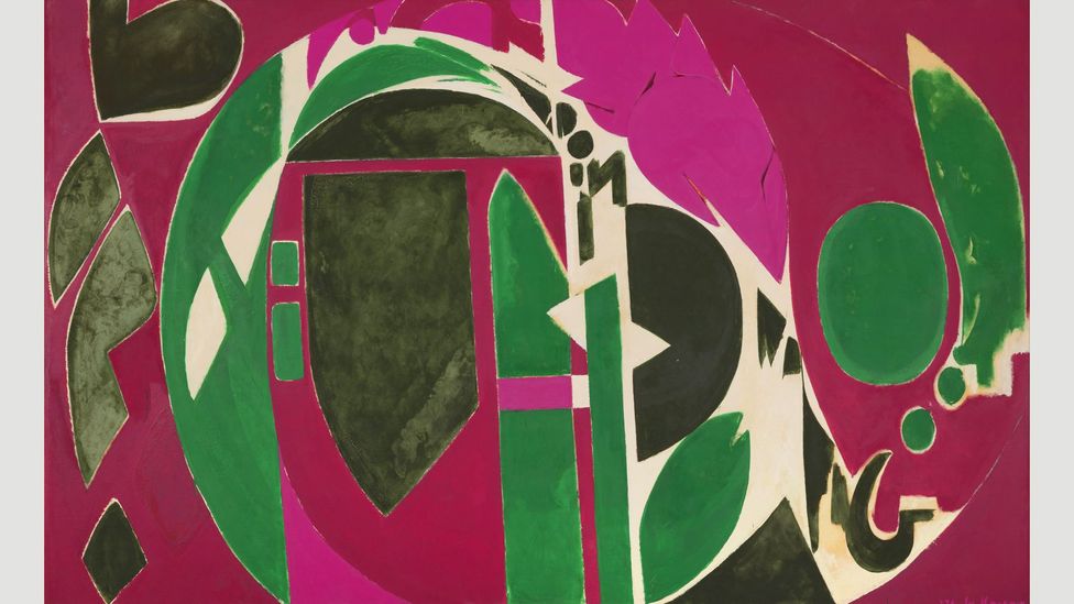 The title of Palingenesis, 1971, refers to the Greek term for rebirth (Credit: The Pollock-Krasner Foundation) The title of Palingenesis, 1971, refers to the Greek term for rebirth (Credit: The Pollock-Krasner Foundation)