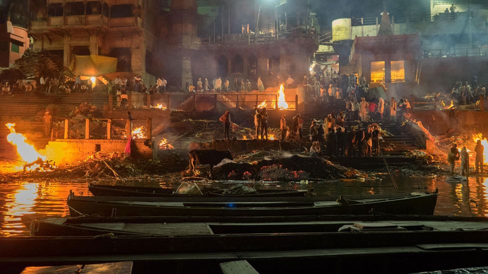 Hindus believe that dying in Varanasi and getting cremated along the banks of the holy Ganges river allows you to attain salvation (Credit: SPFH/Alamy)