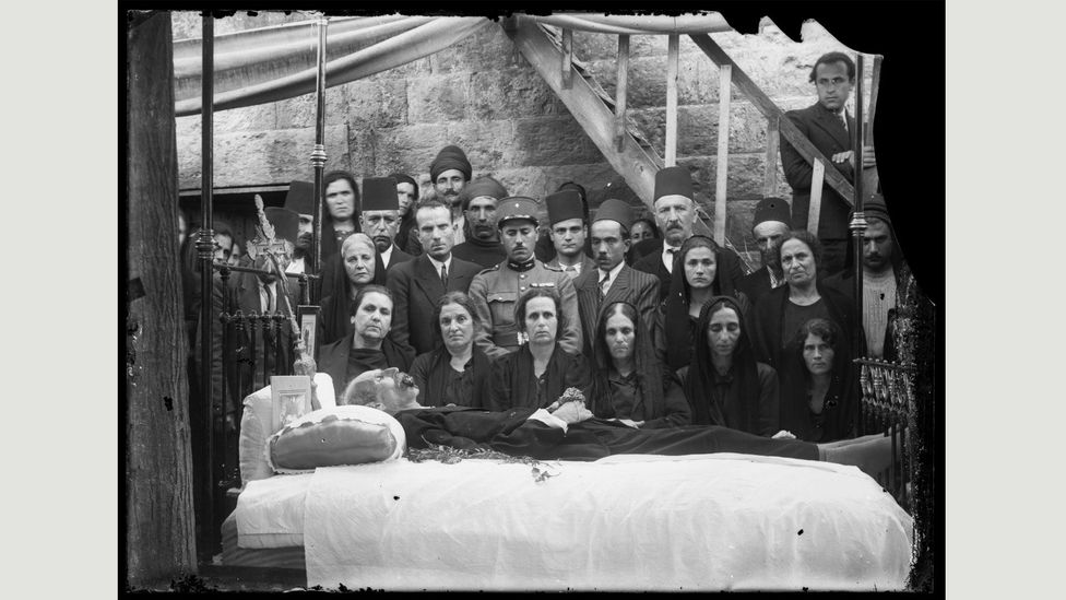 Funeral, 1920s, by Camille El-Kareh (Credit: Mohsen Yammine collection, courtesy of the Arab Image Foundation) Funeral, 1920s, by Camille El-Kareh (Credit: Mohsen Yammine collection, courtesy of the Arab Image Foundation)