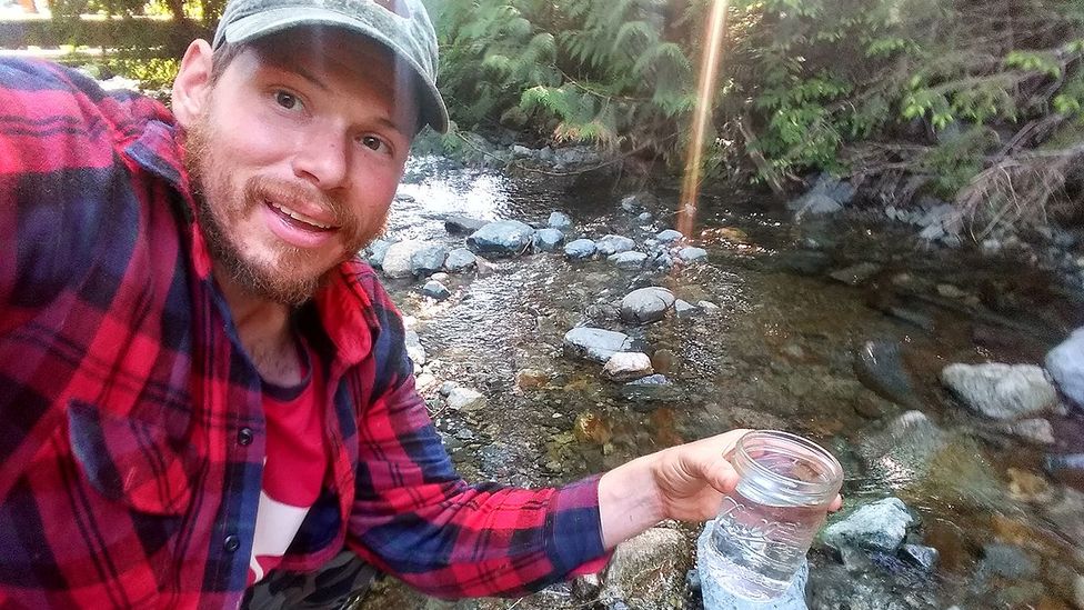 Galen Zink relocated from Silicon Valley to a tiny remote island in Southern Alaska in a bid to live somewhere with really clean air and water (Credit: @OptimizingMe)