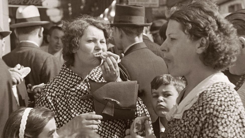 Hot dogs were first invented by Charles L Feltman in 1867, and they quickly became a success (Credit: Granger Historical Picture Archive/Alamy) Hot dogs were first invented by Charles L Feltman in 1867, and they quickly became a success (Credit: Granger Historical Picture Archive/Alamy)