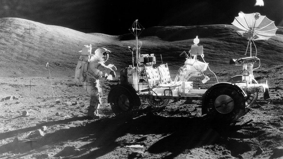 On foot and by rover, the Apollo astronauts covered some 60 miles of the lunar surface (Credit: Nasa) On foot and by rover, the Apollo astronauts covered some 60 miles of the lunar surface (Credit: Nasa)