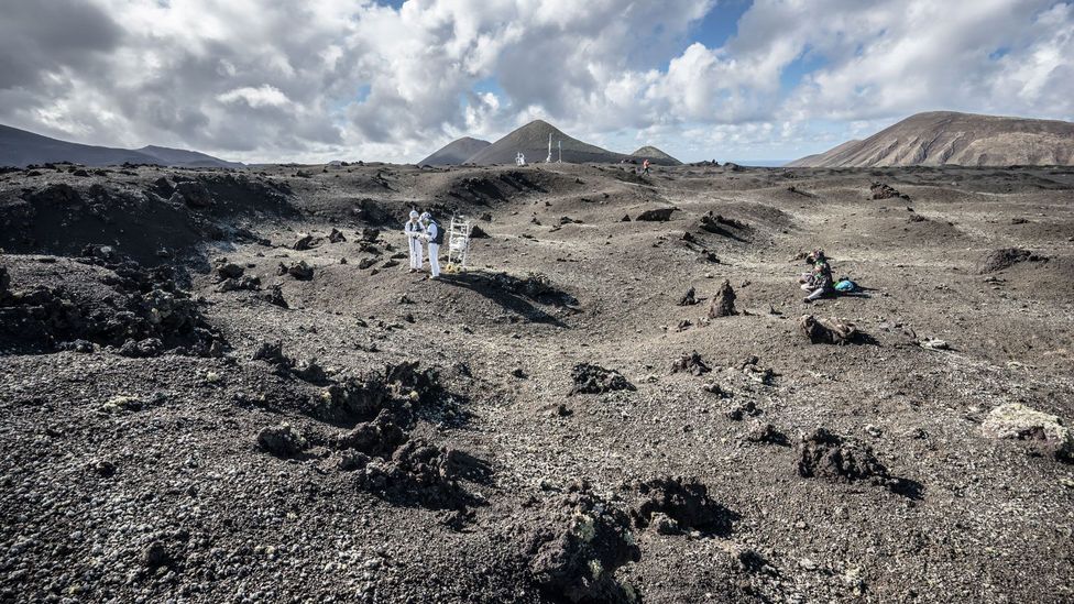 Lanzarote’s realistic lunar and Martian landscapes are crucial to teaching astronauts to become effective field geologists and geo-microbiologists (Credit: European Space Agency)