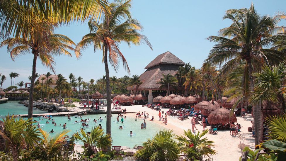 The ecological resort Xcaret has instituted a policy whereby visitors must swap their sunscreen for one which is more biodegradable (Credit: Getty Images) The ecological resort Xcaret has instituted a policy whereby visitors must swap their sunscreen for one which is more biodegradable (Credit: Getty Images)