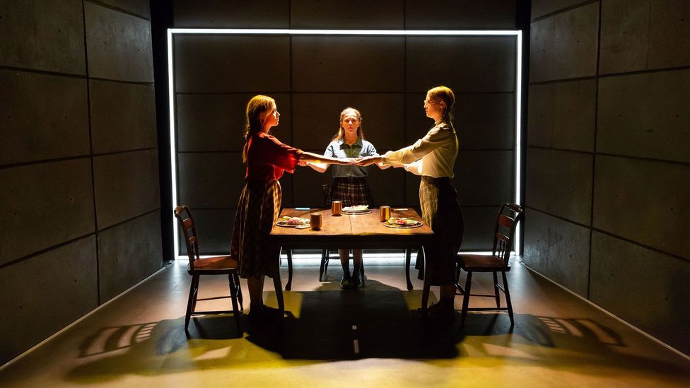 The play, Hitler’s Tasters, is set in a historical moment, but imagines them as contemporary teenagers (Credit: Hunter Canning) The play, Hitler’s Tasters, is set in a historical moment, but imagines them as contemporary teenagers (Credit: Hunter Canning)