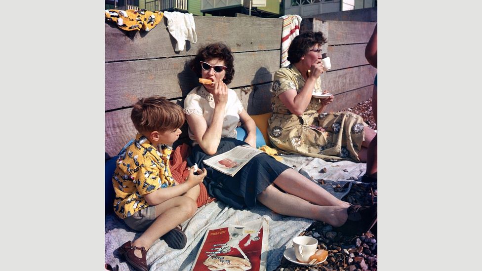 Down to the Beach, 1959, is among the photographs displayed at the Turner Contemporary exhibition (Credit: Raymond C Lawson/ Turner Contemporary) Down to the Beach, 1959, is among the photographs displayed at the Turner Contemporary exhibition (Credit: Raymond C Lawson/ Turner Contemporary)