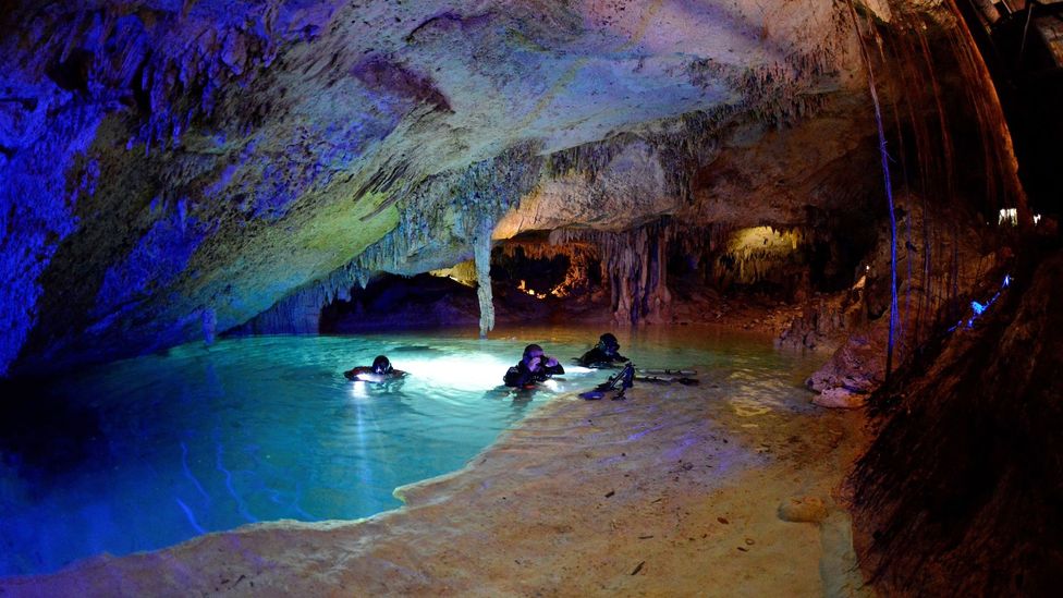 Thousands of submerged limestone labyrinths lay hidden below the Yucatan Peninsula (Credit: Wonderland Project)