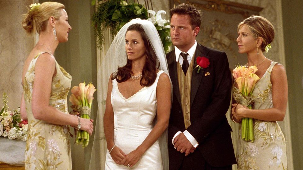 Monica and Chandler’s wedding was the finale of the seventh season – and featured the revelation that Rachel was pregnant (Credit: Alamy) Monica and Chandler’s wedding was the finale of the seventh season – and featured the revelation that Rachel was pregnant (Credit: Alamy)