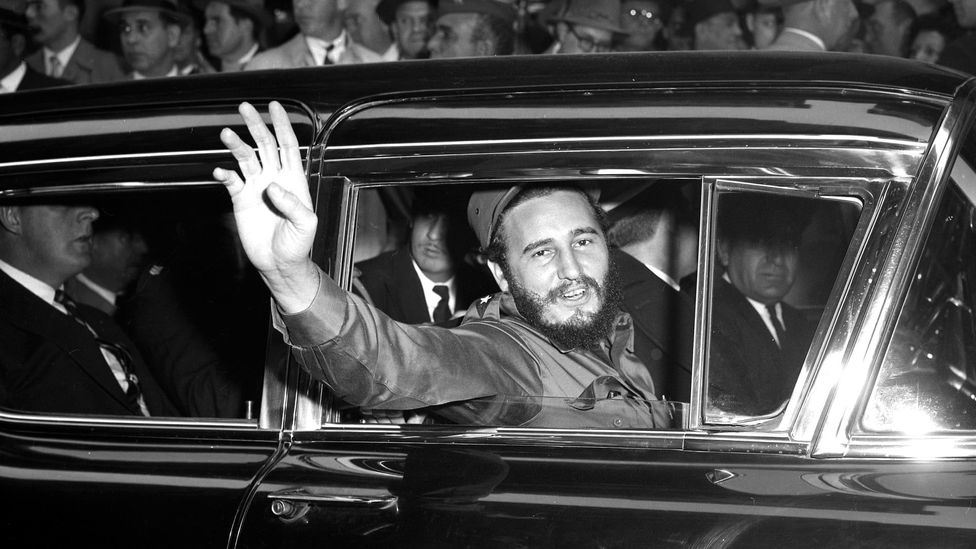 When Castro arrived in New York in 1959, he was as big as Elvis and swarmed by adoring fans (Credit: New York Daily News/Getty Images)