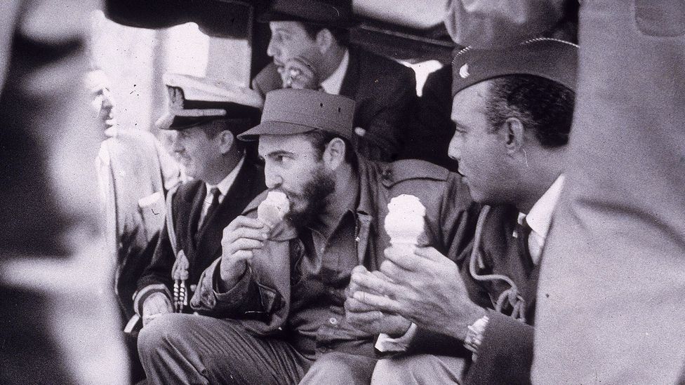 At the Bronx Zoo, Castro rode the train, ate ice cream and hot dogs and fed the elephants (Credit: New York Times Co/ Getty Images)