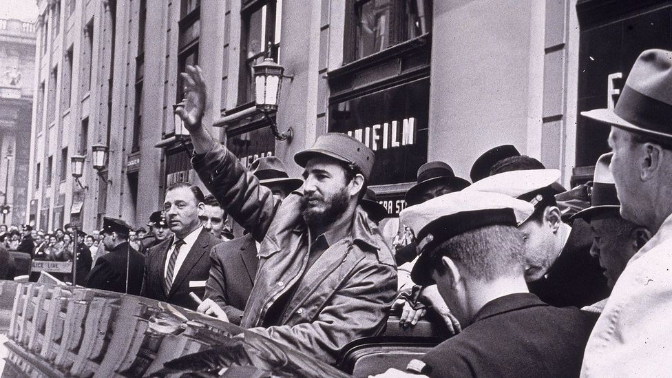 When Castro arrived in New York in 1959, he was mobbed by adoring fans at Penn Station (Credit: New York Times Co/Getty Images)