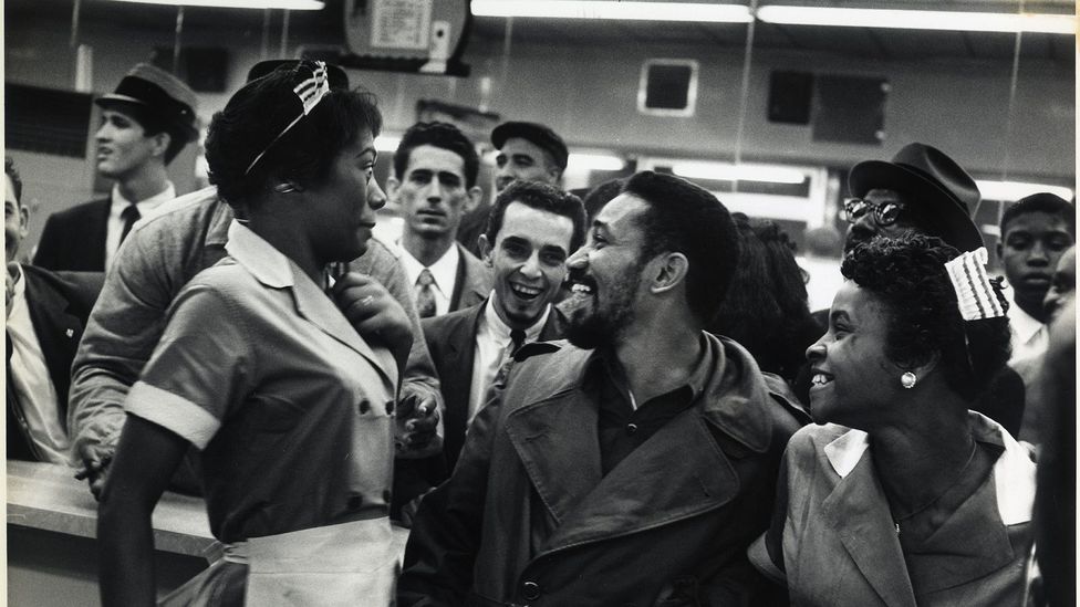 In Harlem, Castro and his Afro-Cuban crew often went out to diners to to eat and flirt (Credit: Andrew St George Papers, Manuscripts & Archives, Yale University)