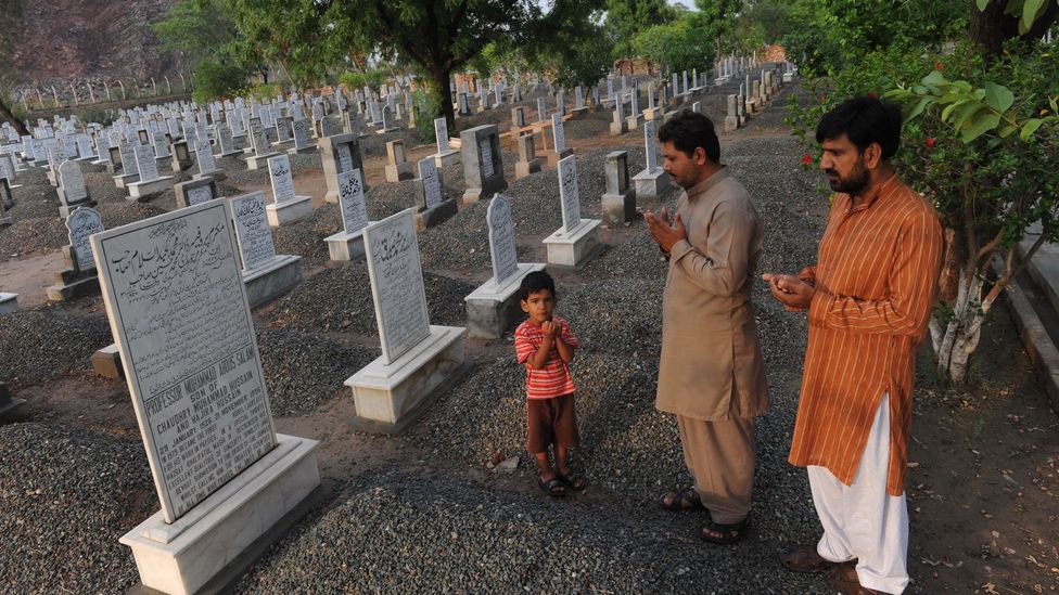 On Salam’s gravestone in the Pakistani town of Rabwah he was described as the first Muslim Nobel Laureate, until authorities scrubbed out the word ‘Muslim’ (Credit: Getty Images) On Salam’s gravestone in the Pakistani town of Rabwah he was described as the first Muslim Nobel Laureate, until authorities scrubbed out the word ‘Muslim’ (Credit: Getty Images)