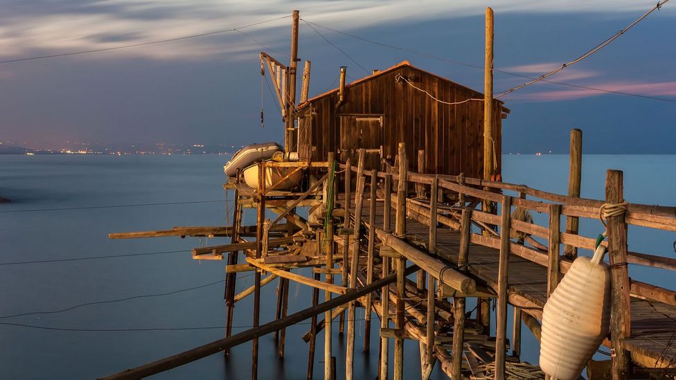 The resort town of Termoli is famous for its trabucchi, traditional fishing huts that sit on stilts above the water (Credit: enzart/Getty Images)