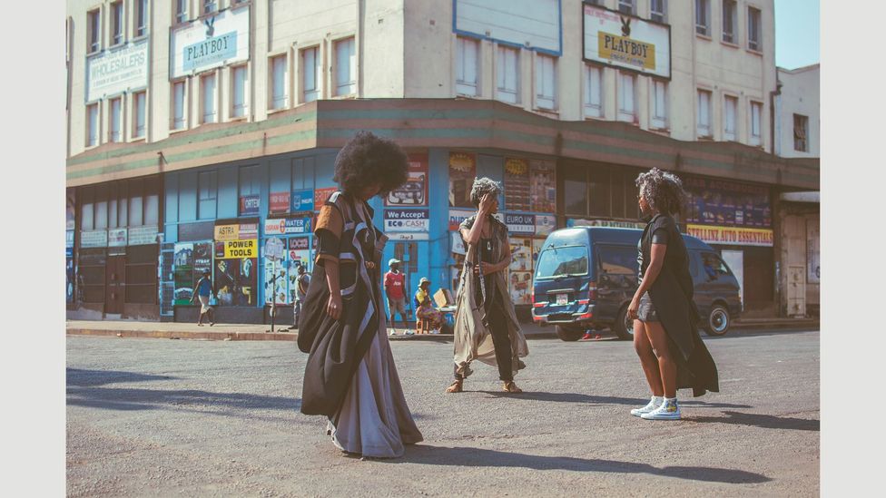 Fashion shoot in old textile district, Harare, Zimbabwe (Credit: Zash Chinhara) Fashion shoot in old textile district, Harare, Zimbabwe (Credit: Zash Chinhara)
