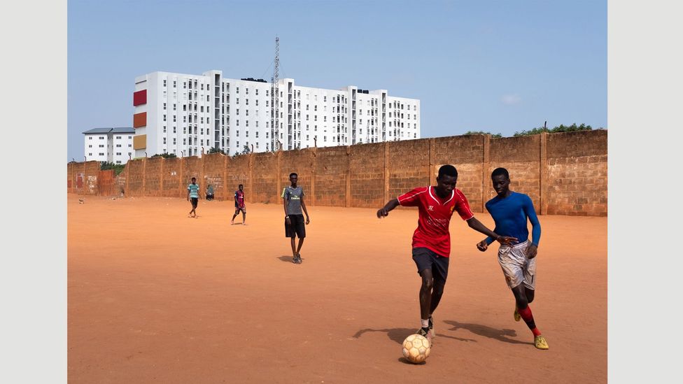 Footballers in Nima, Accra, Ghana (Credit: Francis Kokoroko) Footballers in Nima, Accra, Ghana (Credit: Francis Kokoroko)