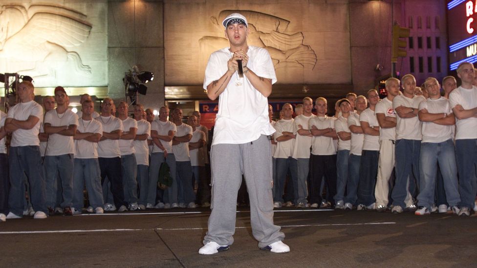 Eminem's attention-grabbing VMA show in 2000: Young Thug is this generation's equivalent (Credit: Getty Images)