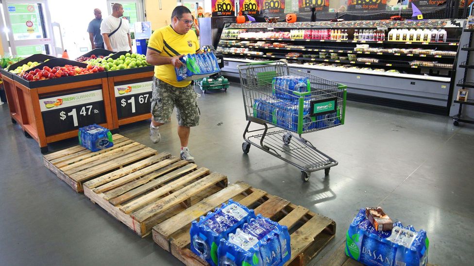 The Electric Infrastructure Security Council recommends having a two-week supply of bottled water at home in case of power cuts. (Credit: Getty Images)