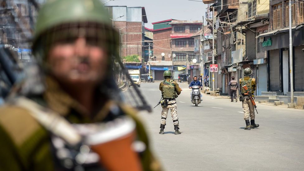 In the early hours of 5 August, the Indian government imposed a total communications blackout on Kashmir (credit: Getty Images) In the early hours of 5 August, the Indian government imposed a total communications blackout on Kashmir (credit: Getty Images)