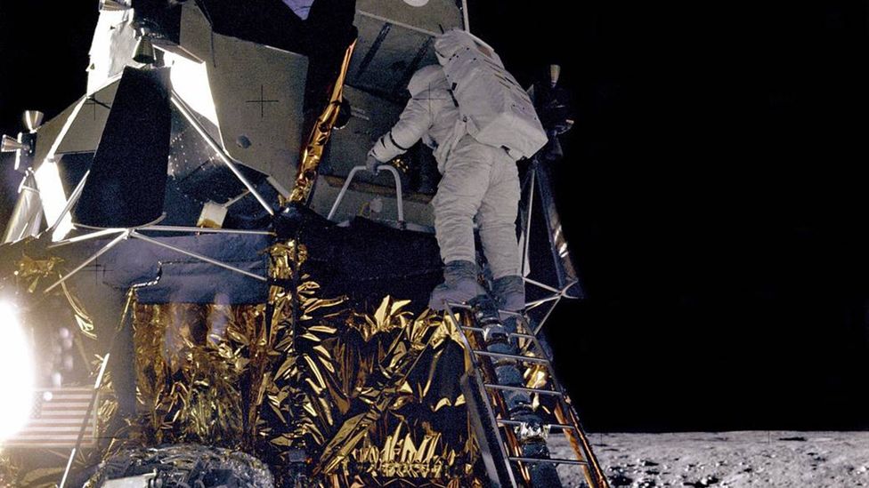 Alan Bean riffed on Neil Armstrong's famous speech as he walked on the Moon (Credit: Nasa)