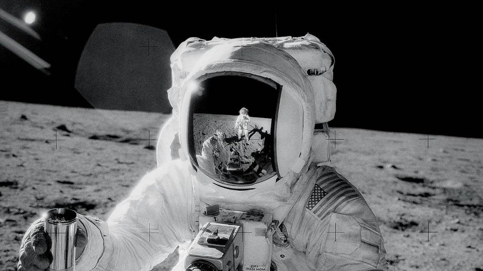 Apollo 12 astronaut on Moon (Credit: Nasa)