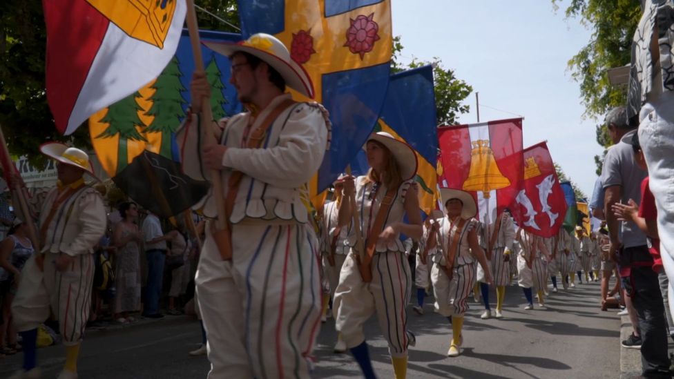 Marching parades have been a part of the Fête since 1797 (Credit: Anna Muckerman)