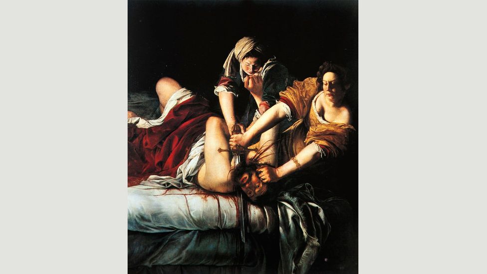 Gentileschi showed Judith decapitating the Assyrian general Holofernes Judith in a graphic, brutal composition (Credit: Alamy)