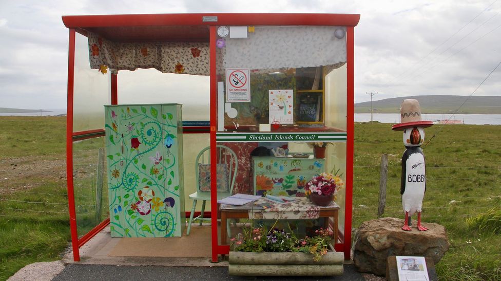 Bobby’s Bus Shelter takes on a new theme each year and has become an unlikely tourist attraction (Credit: Karen Gardiner)