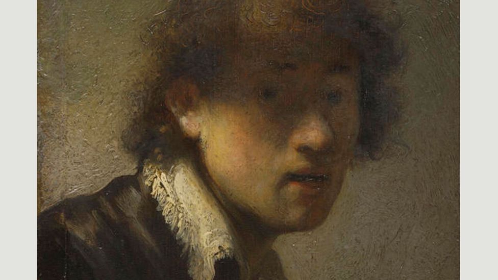The Ashmolean exhibition begins with Rembrandt’s earliest-known works made in his native Leiden in the mid-1620s, including this self-portrait from 1629