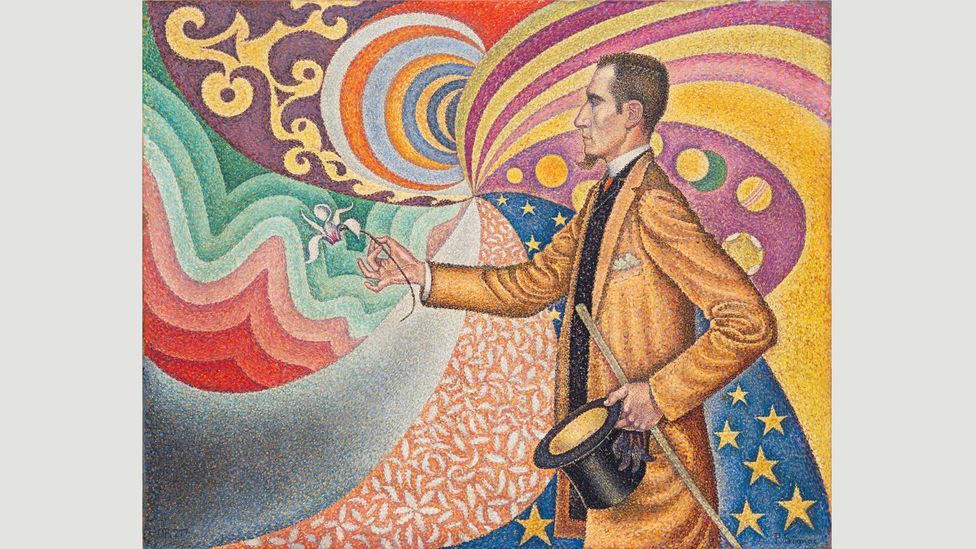 Fénéon was an elusive figure; he refused Paul Signac’s requests to paint his portrait until 1890, when he agreed as long as it showed his full face – Signac instead did a profile