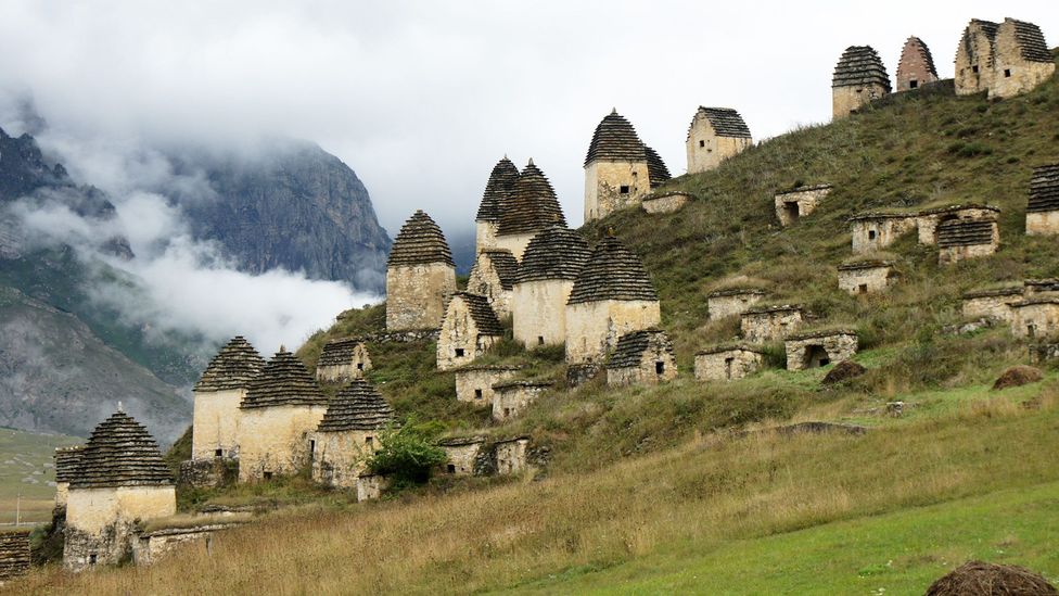 Just outside the remote Russian village of Dargavs, a medieval necropolis holds the remains of more than 10,000 people (Credit: dane-mo/Getty Images)