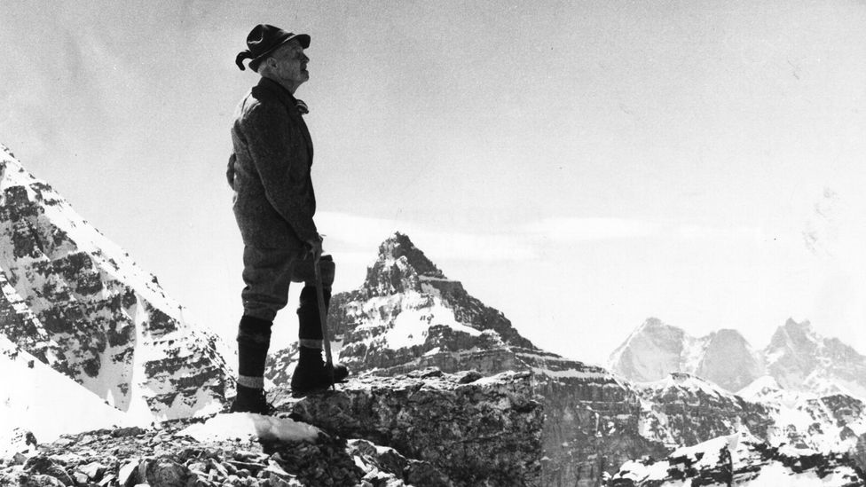 Edward Feuz Jr worked with his father and brothers guiding CPR guests through the mountains (Credit: Golden Museum)