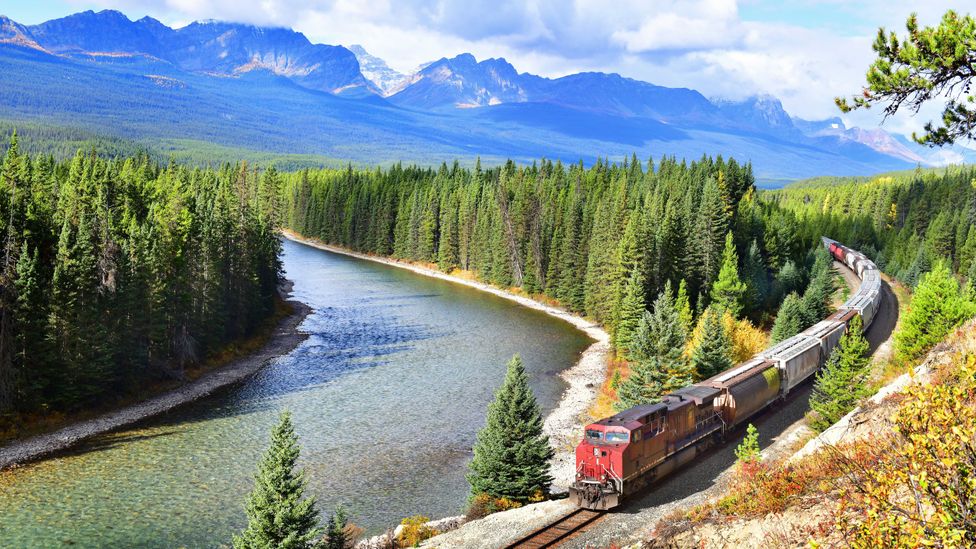 The Canadian Pacific Railway connected the east and west of the country, passing through popular tourist destinations such as Banff (Credit: MJ_Prototype/Getty Images)