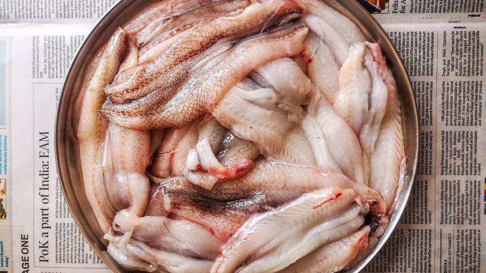 There are myriad ways to cook, prepare and season Mumbai's pink-skinned fish (Credit: Meher Mirza) There are myriad ways to cook, prepare and season Mumbai's pink-skinned fish (Credit: Meher Mirza)