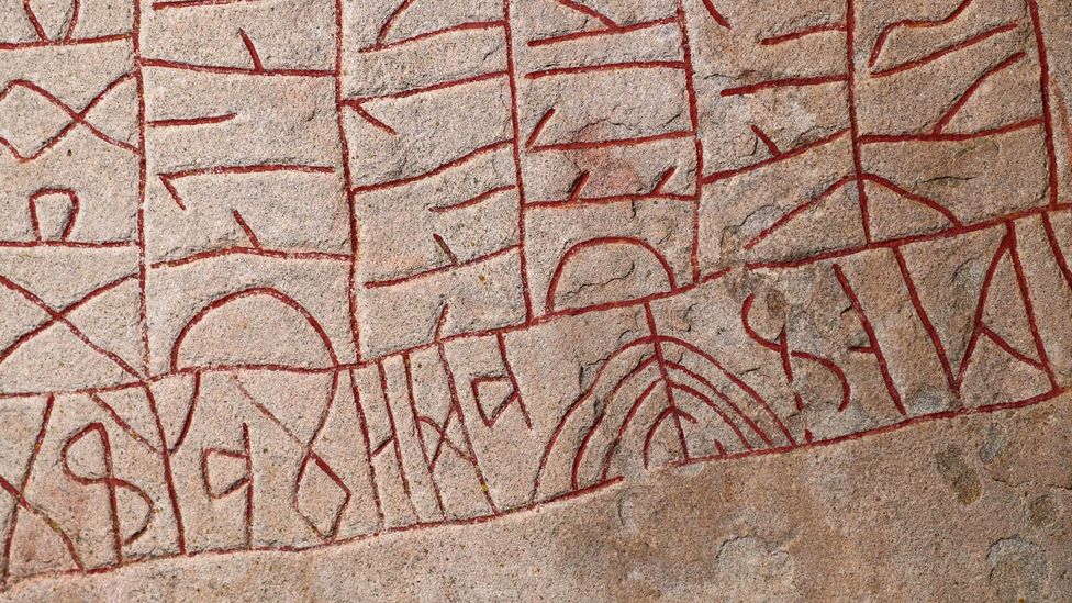The shape of an alphabet – like the harsh downward scratches of a script like Runic – can tell us more about their culture than even a spoken language (Credit: Getty) The shape of an alphabet – like the harsh downward scratches of a script like Runic – can tell us more about their culture than even a spoken language (Credit: Getty)