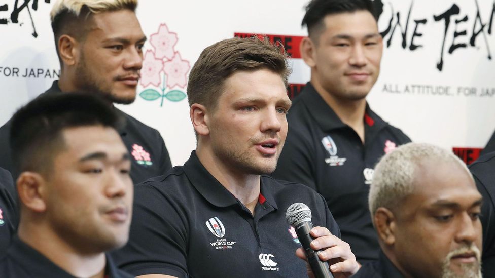 Pieter Labuschagne, originally from South Africa, is one of several foreign-born players on Japan's national rugby team (credit: Newscom/Alamy Live News)
