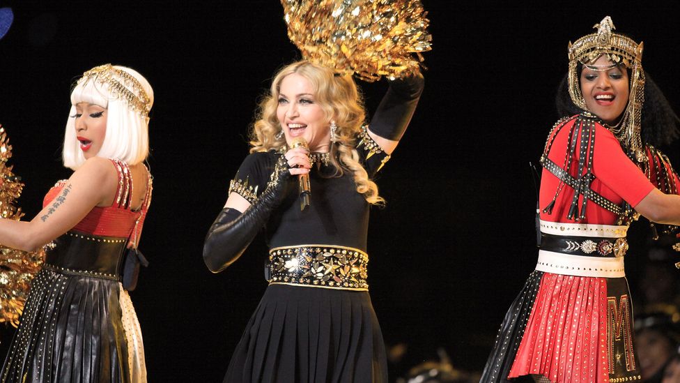 Madonna, LMFAO, Nicki Minaj, MIA, Cee Lo Green at the Super Bowl Halftime show 2012
