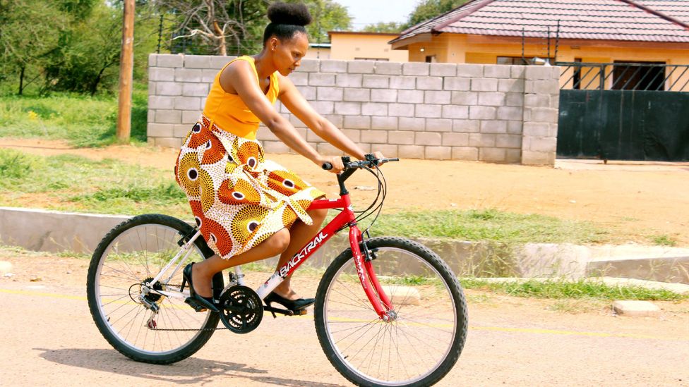 Cycling is still considered a somewhat subversive day-to-day activity in Gaborone, where it is typically dismissed in favour of the prestige of a car (Credit: Sharon Tshipa) Cycling is still considered a somewhat subversive day-to-day activity in Gaborone, where it is typically dismissed in favour of the prestige of a car (Credit: Sharon Tshipa)