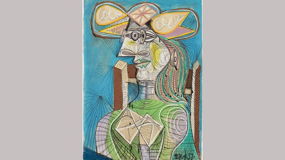 For Picasso, paper was not just for preparatory sketches but complete works of art – for instance, Seated Woman (Dora) (1938) For Picasso, paper was not just for preparatory sketches but complete works of art – for instance, Seated Woman (Dora) (1938)