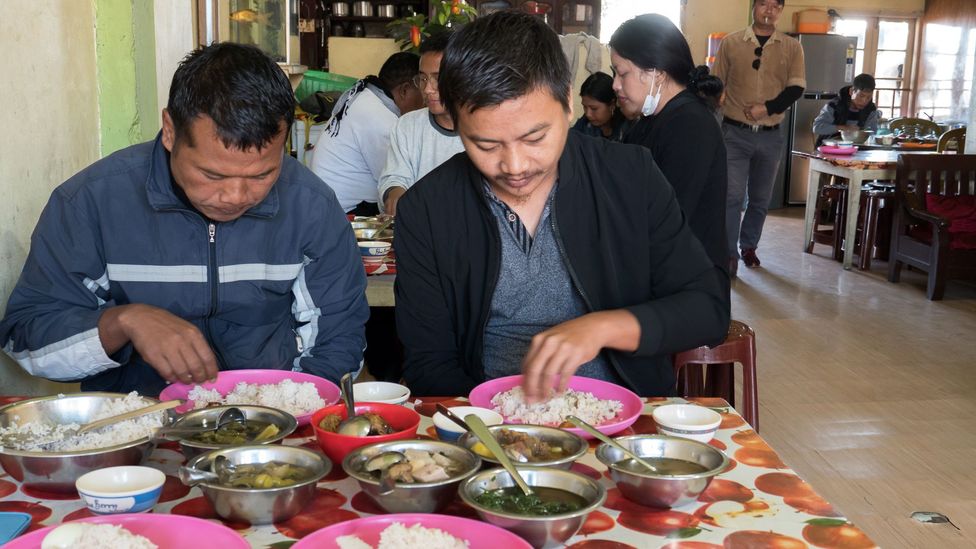 Mizo restaurants serving traditional fare mostly cater to locals on the move, and are often truck stop affairs (Credit: Pearly Jacob)