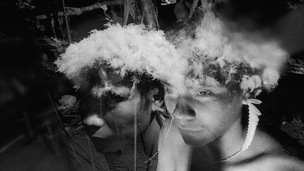Using Vaseline-smeared lenses, long exposures and infrared filters, Andujar’s images reflect the spiritual aspect of Yanomami culture (Credit: Claudia Andujar)